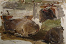 Подробнее о картине: Calves. Sketch.