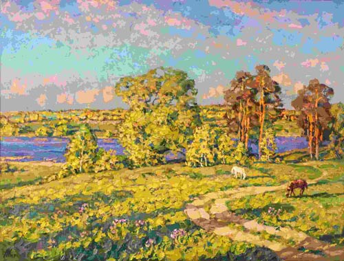 Bright evening sunshine