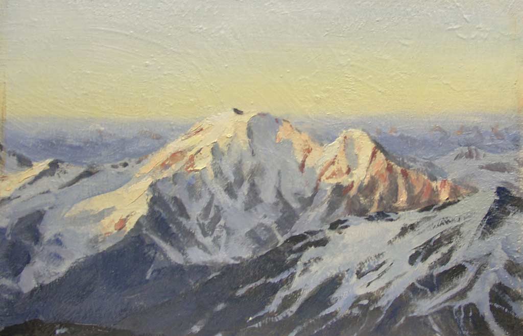 Dawn in mountains