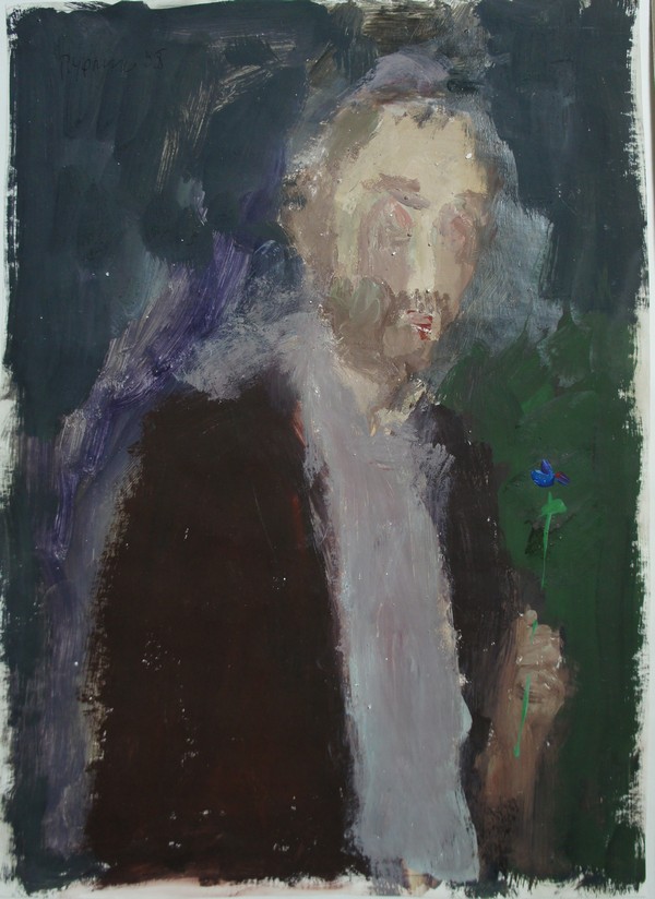A man with a flower