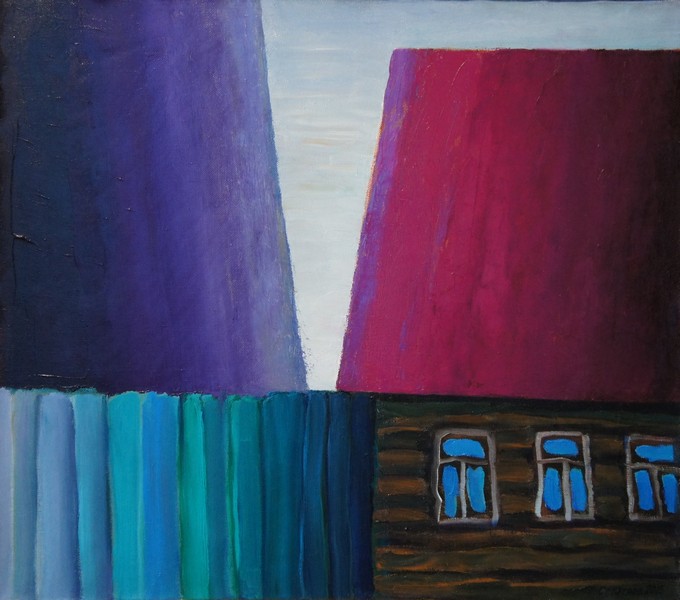 Blue fence